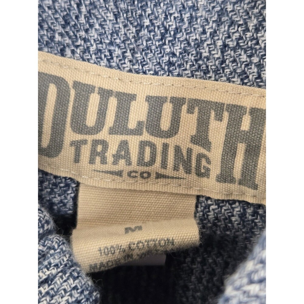 Duluth Trading Shirt Mens Size M Kennesaw Flannel Relaxed Fit Blue Casual - Picture 5 of 9